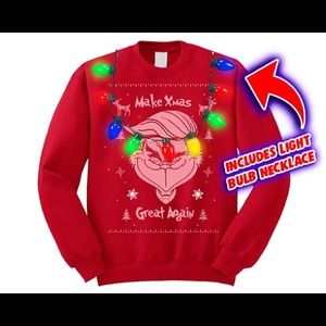 Ugly Xmas Sweater trump grinch